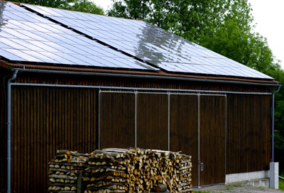 Scheune mit Solardach in Lipprichhausen Scheune mit Solardach in Lipprichhausen